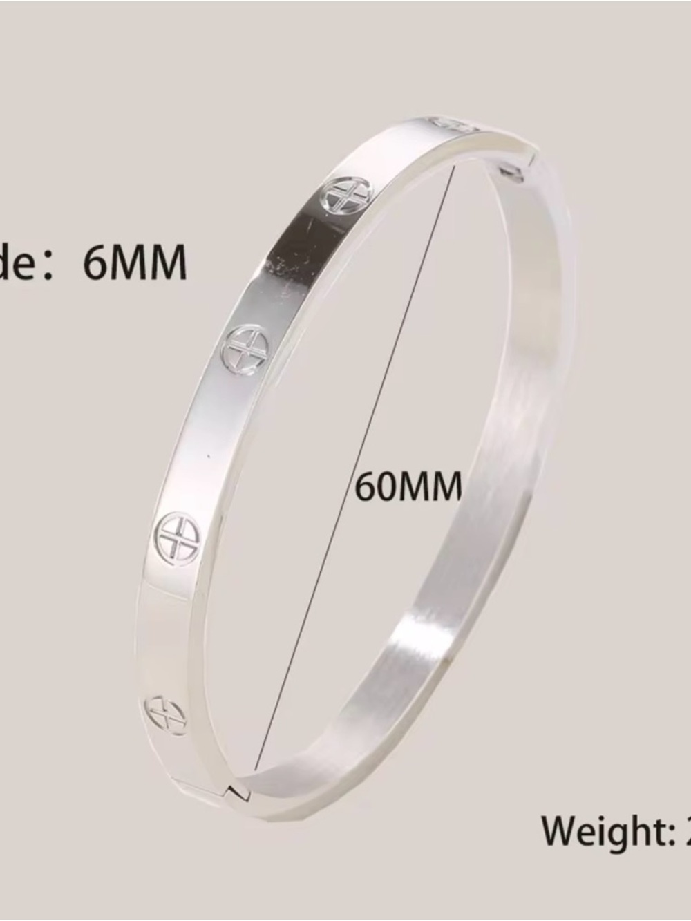 Target Silver Screw Accent Bangle Bracelet